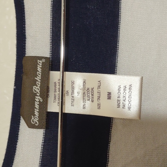 SLIGHTLY USED TOMMY BAHAMA RED WHITE AND BLUE SIZE M SWIM COVER UP - Picture 2 of 12